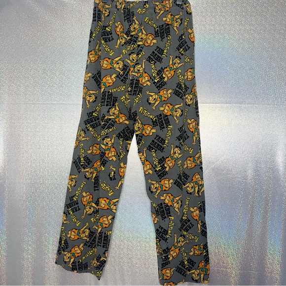 Flinstones pants yabba-dabba-doo grey orange yellow black blue Pj lounge movie - Picture 4 of 6